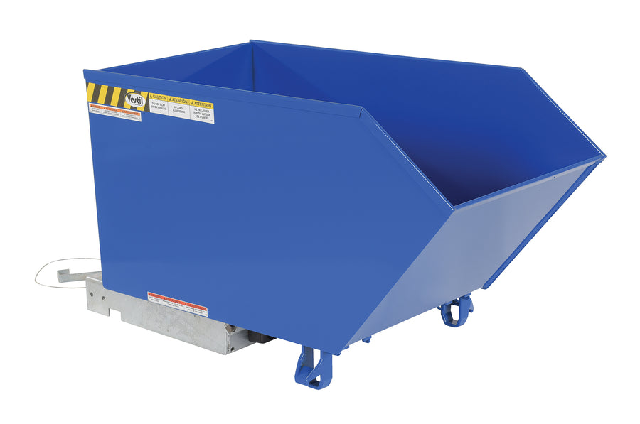 1/2 Cubic Yard Lo-Profile 90&deg; Self-Dumping Steel Hopper w/ 2,000-lbs Capacity