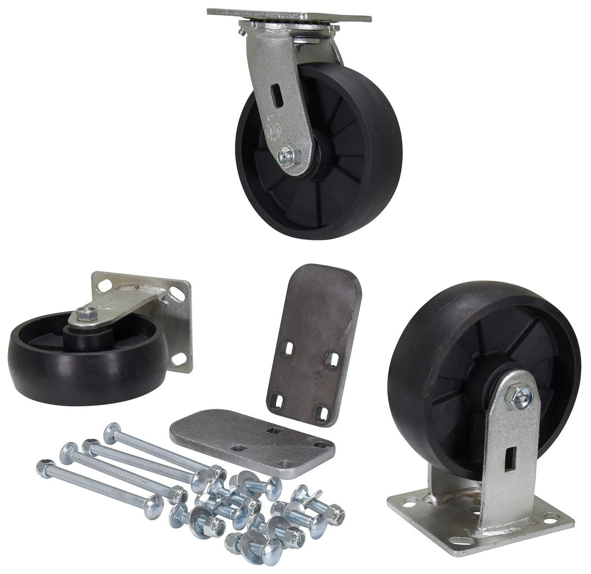 6"X2" GLASS FILL NYLN CAST KIT 3600# CAP