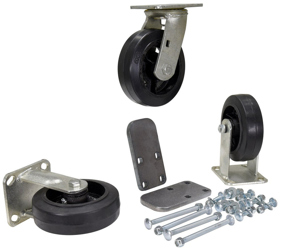6"X2" MOLD-ON-RUBBER CASTER KIT 1800# CA