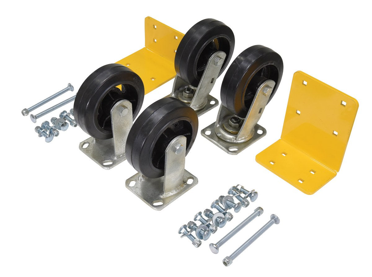 6"X2" MOLD-ON-RUBBER CASTER KIT 2400# CA