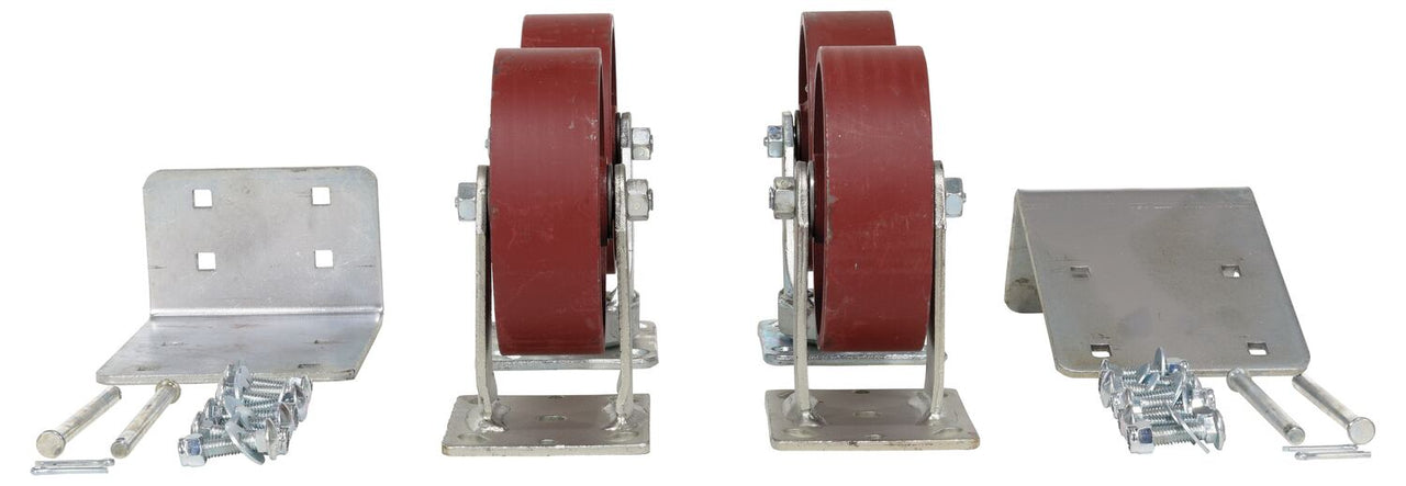 6"X2" DUCTILE STEEL CASTER KIT 8000# CAP