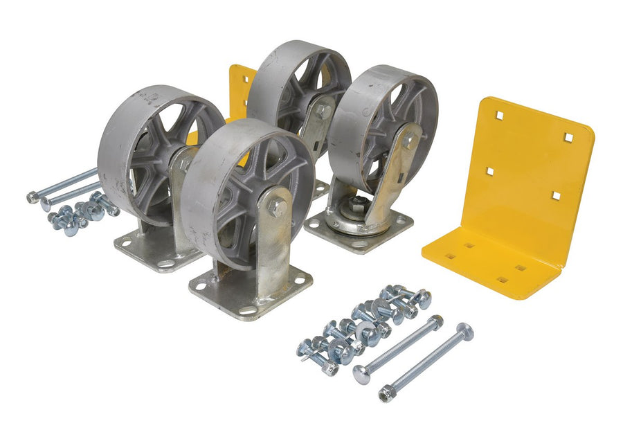 6"X2" SEMI-STEEL CASTER KIT 4800# CAP