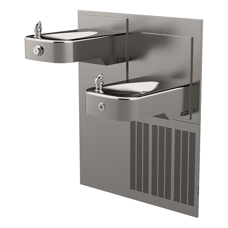 Chilled Wall Mount ADA Touchless/Push Button Dual Adjustable Fountain