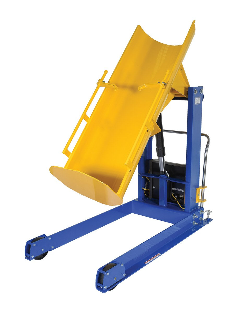 48"H Portable Hydraulic Drum Dumper w/ 1,500-lbs Capacity