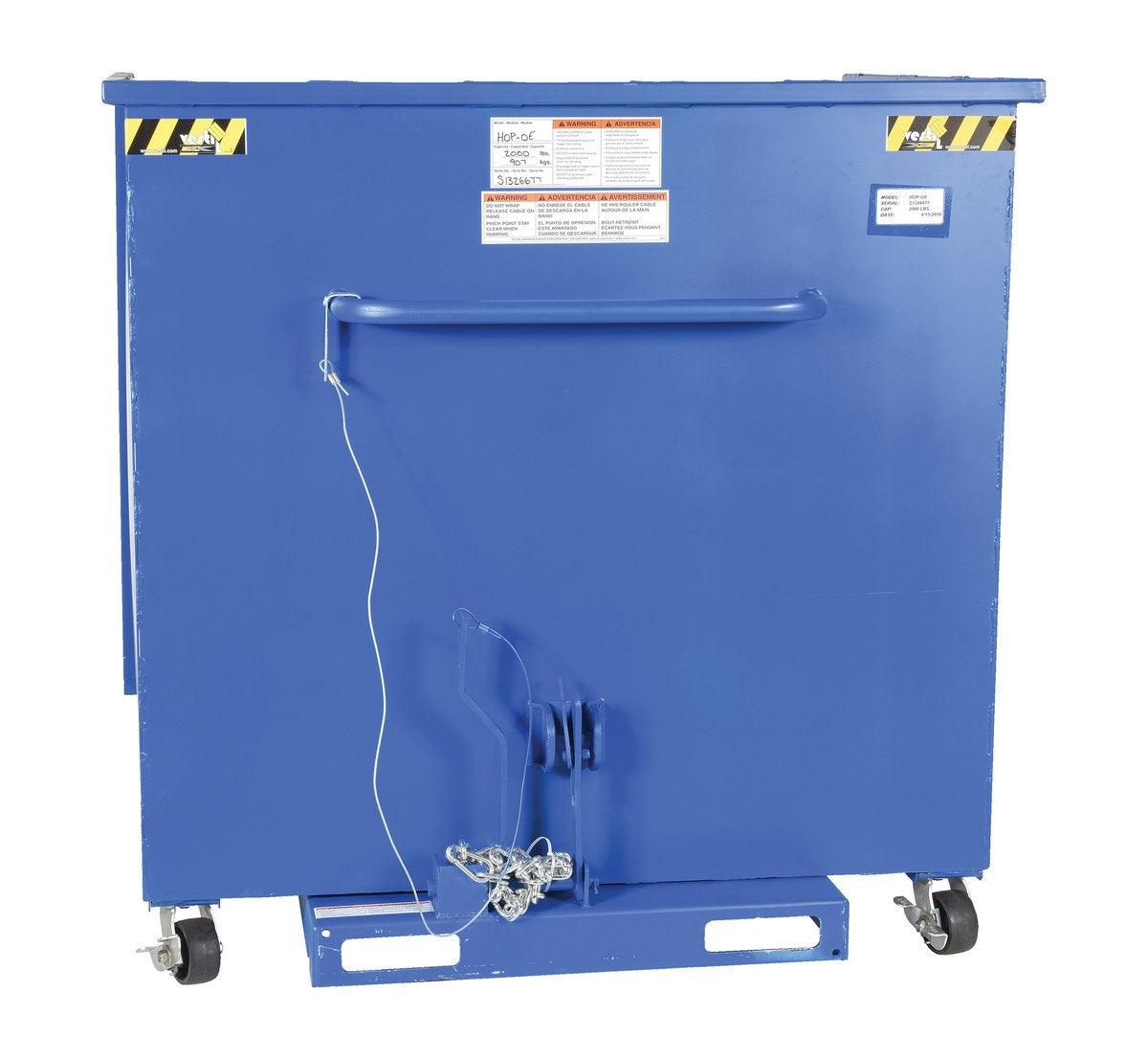 Open Ended Steel Dumping Hopper