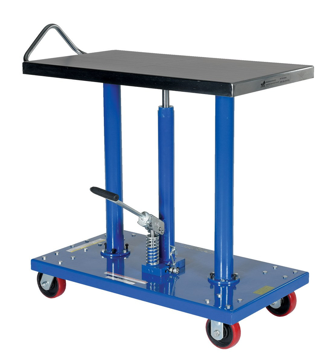 Steel Hydraulic Post Table 20 In. x 36 In. 1000 Lb. Capacity Blue