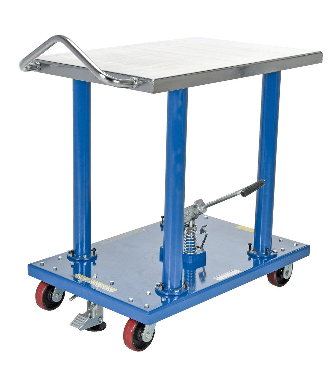 Steel Hydraulic Post Table 24 In. x 36 In. 2000 Lb. Capacity Blue