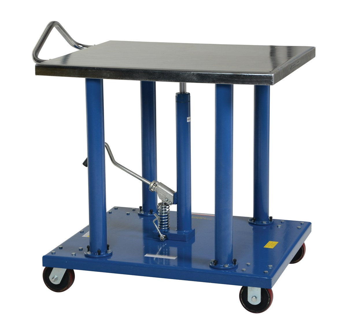 Steel Hydraulic Post Table 30 In. x 36 In. 2,000 Lb. Capacity Blue