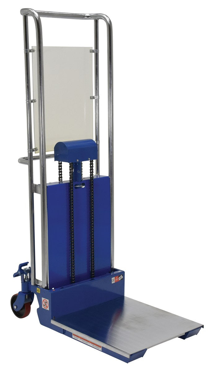 Steel Portable Two Speed Foot Pump Hefti-Lift 36 In. x 70 In. 880 Lb. Capacity Blue