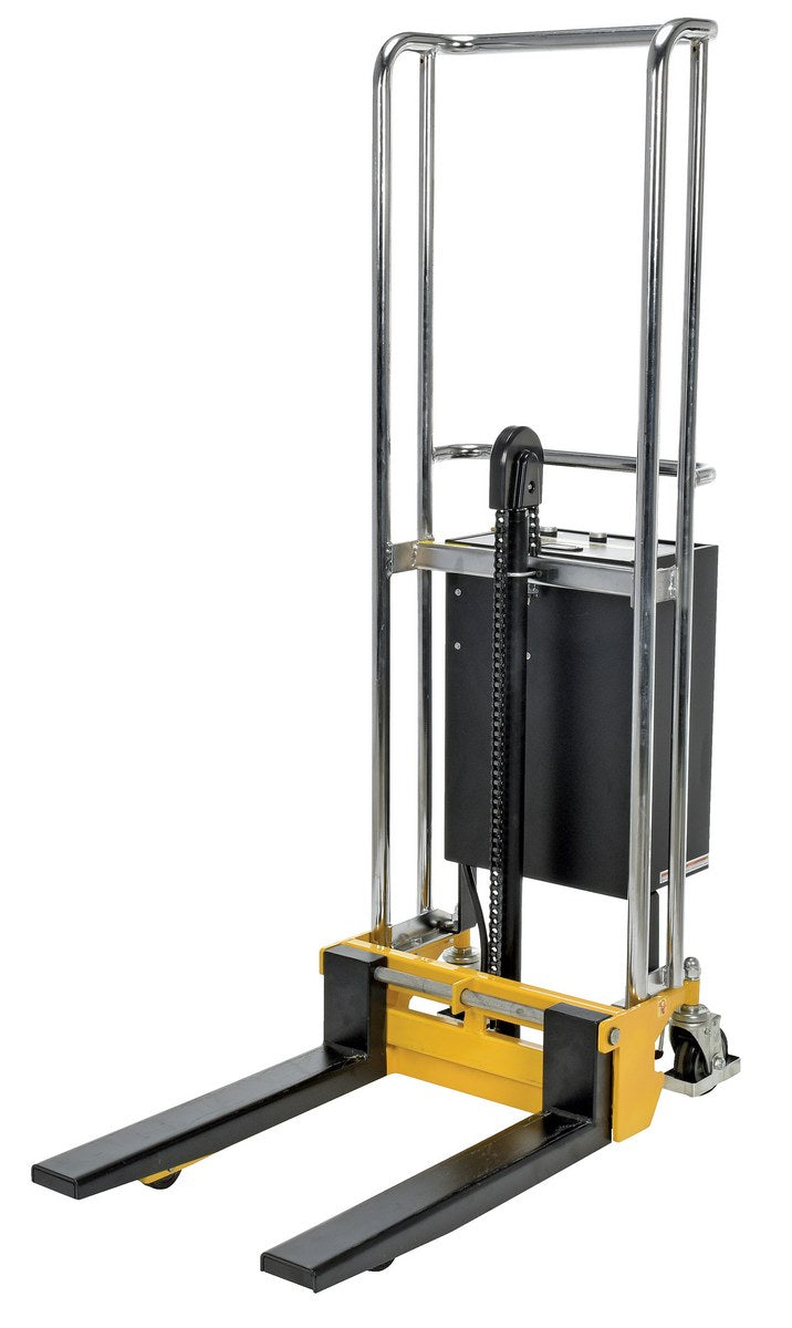Vestil Steel Portable DC Powered Hefti-Lift 37 In. x 69 In. 880 Lb. Capacity Silver / Black