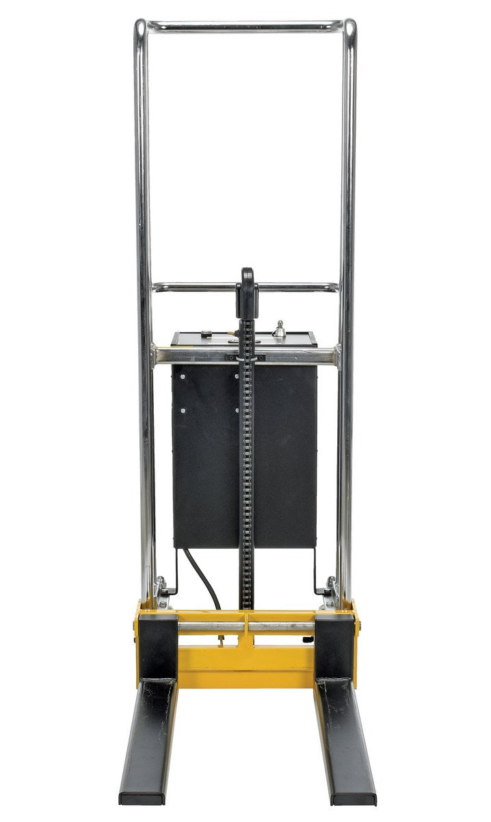 Vestil Steel Portable DC Powered Hefti-Lift 37 In. x 69 In. 880 Lb. Capacity Silver / Black