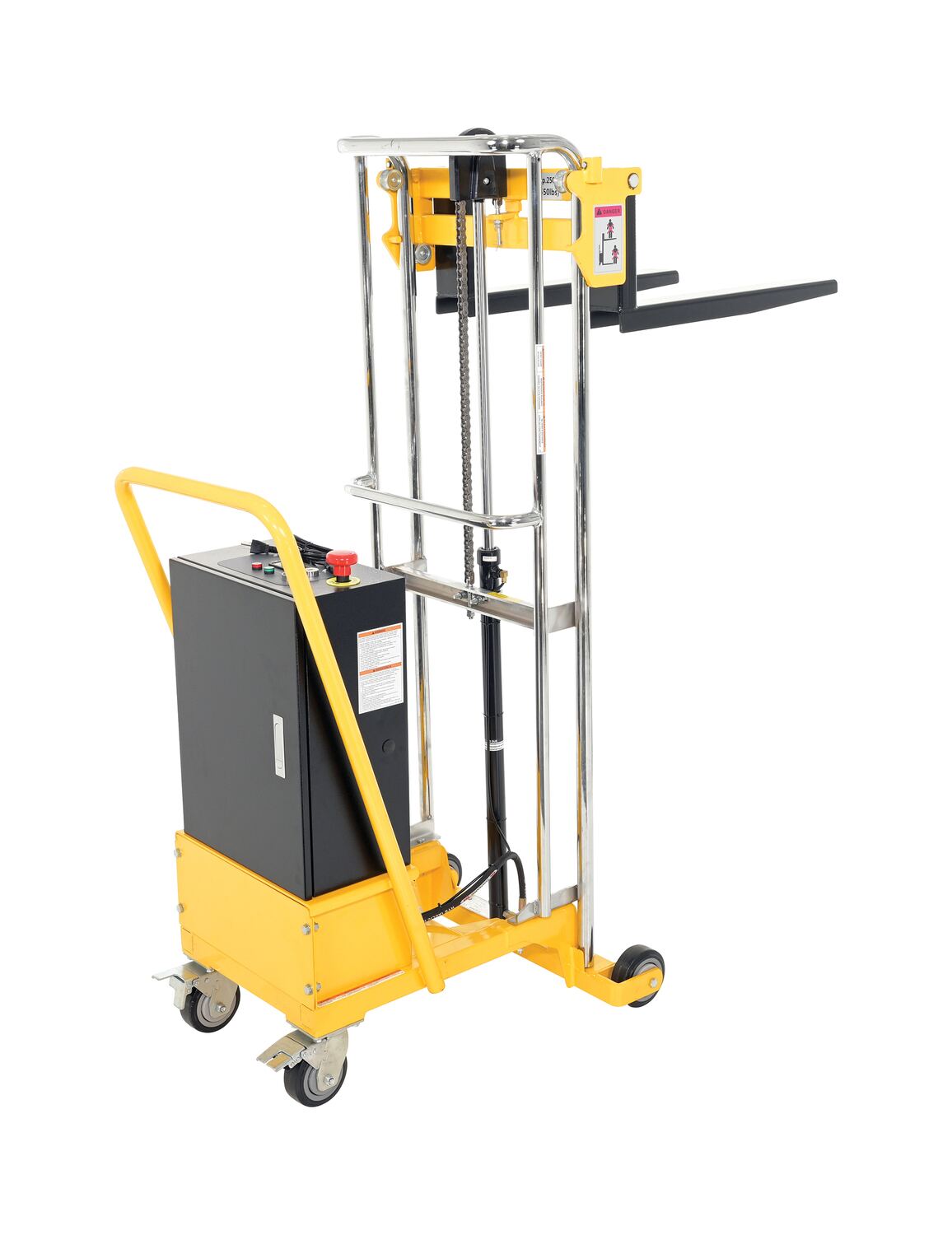 Vestil Steel Counter Balanced Hefti-Lift 68 In. x 68-3/4 In. 550 Lb. Capacity Yellow / Black