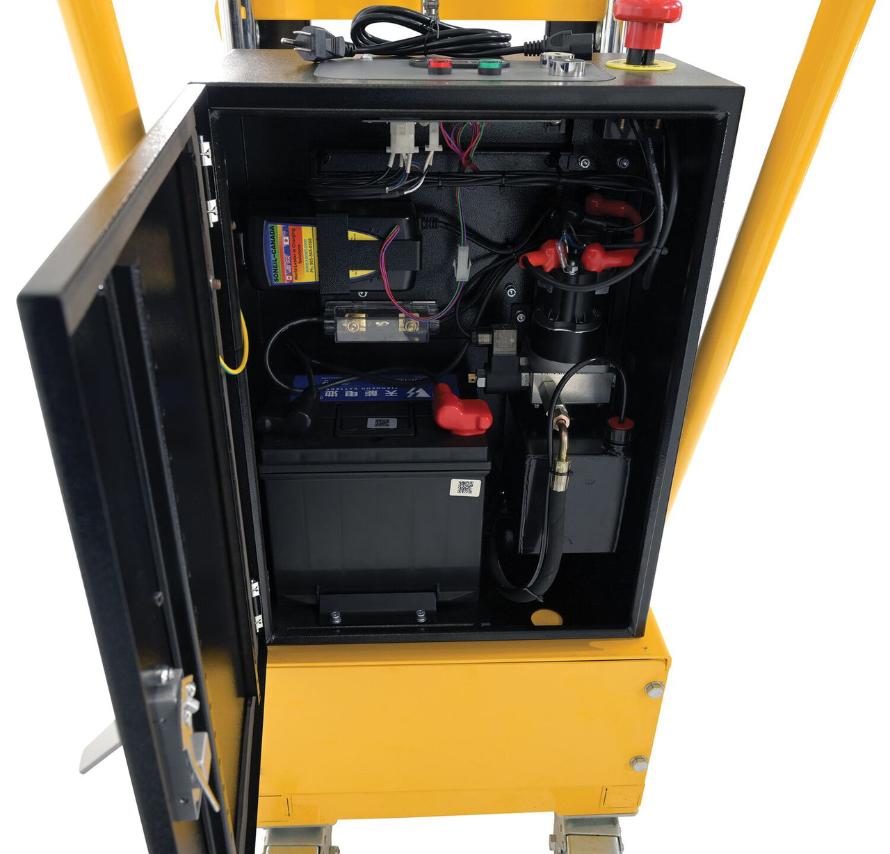 Vestil Steel Counter Balanced Hefti-Lift 68 In. x 68-3/4 In. 550 Lb. Capacity Yellow / Black