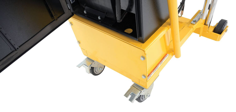 Vestil Steel Counter Balanced Hefti-Lift 68 In. x 68-3/4 In. 550 Lb. Capacity Yellow / Black