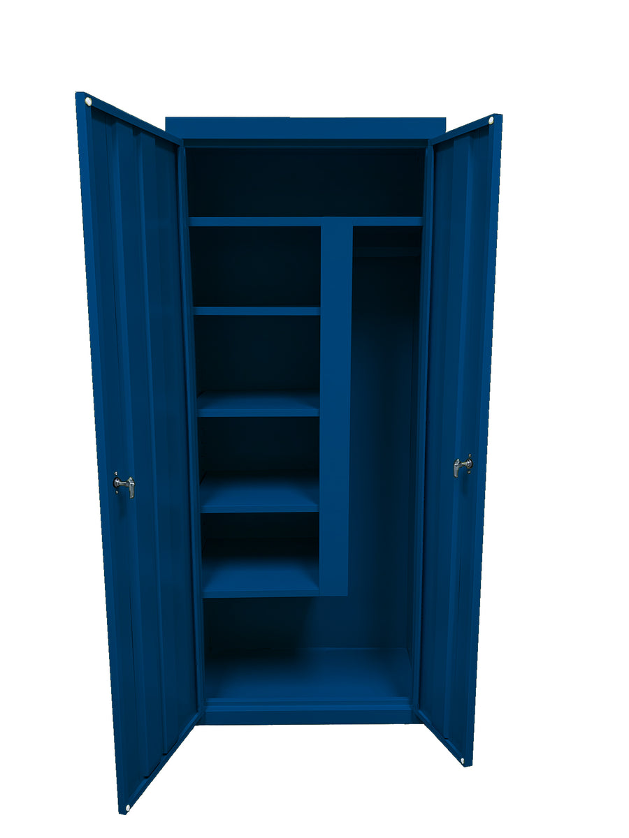 Steel Cabinets USA Combination Janitorial Cabinet  - 30x18x72 Blue
