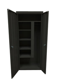 Thumbnail for Steel Cabinets USA Combination Janitorial Cabinet  - 30x18x72 Charcoal