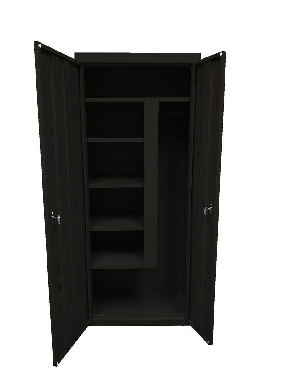 Steel Cabinets USA Combination Janitorial Cabinet  - 30x18x72 Espresso