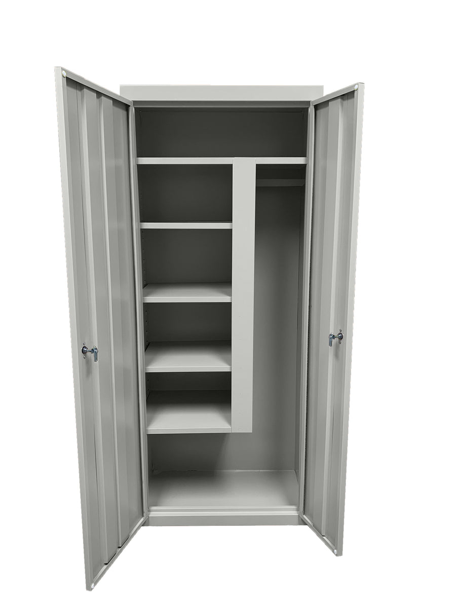 Steel Cabinets USA Combination Janitorial Cabinet  - 30x18x72 Gray