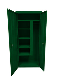 Thumbnail for Steel Cabinets USA Combination Janitorial Cabinet  - 30x18x72 Leaf Green