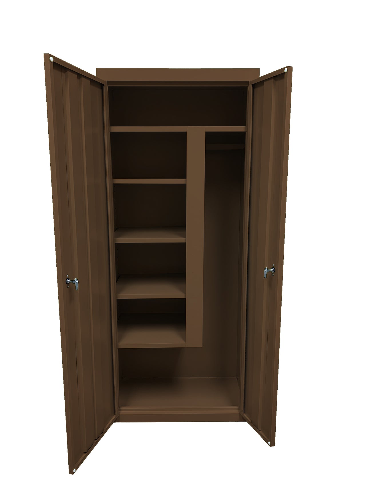 Steel Cabinets USA Combination Janitorial Cabinet  - 30x18x72 Walnut