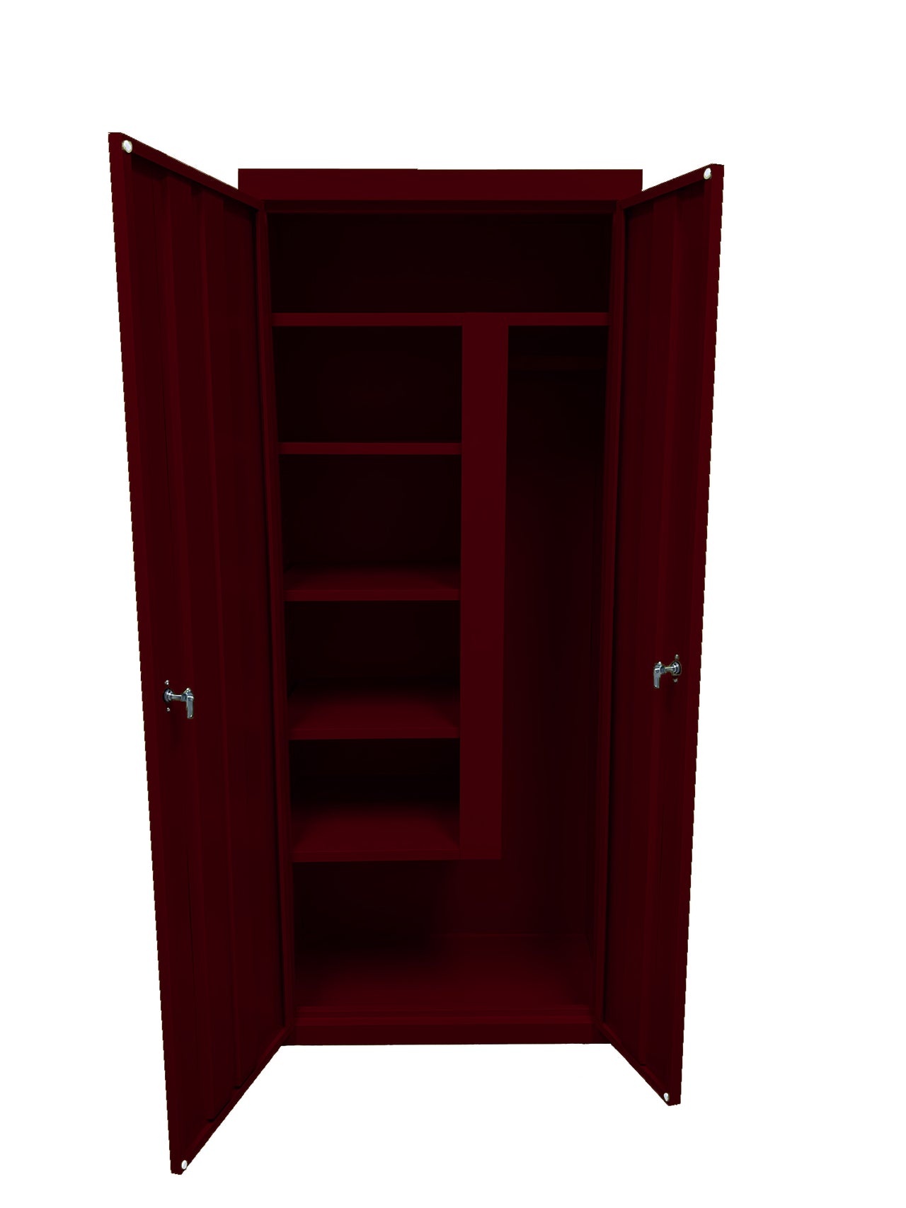 Steel Cabinets USA Combination Janitorial Cabinet  - 30x18x72 Wine Red