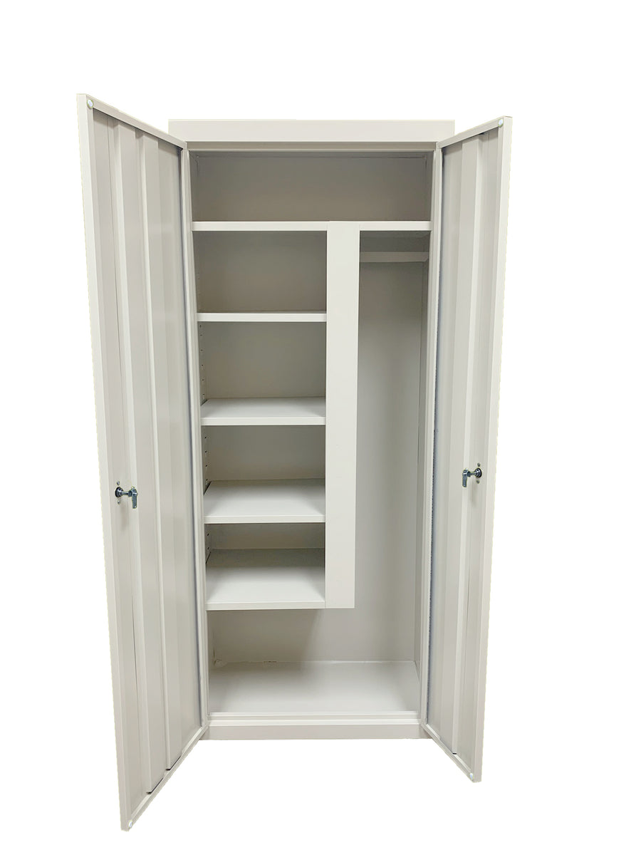 Steel Cabinets USA Combination Janitorial Cabinet  - 30x18x72 White