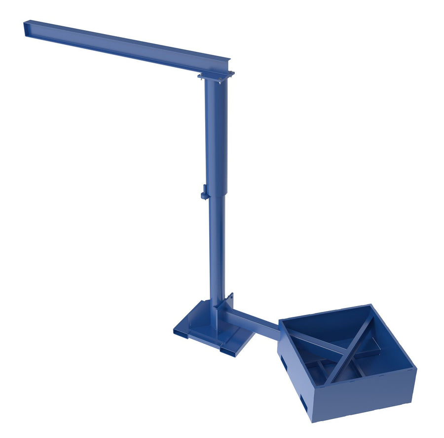 8"L Offset Base Portable Jib Crane w/ 250-lbs Capacity