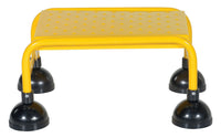 Thumbnail for Perforated 1 Step Commercial Spring Loaded Rolling Ladder - Yellow