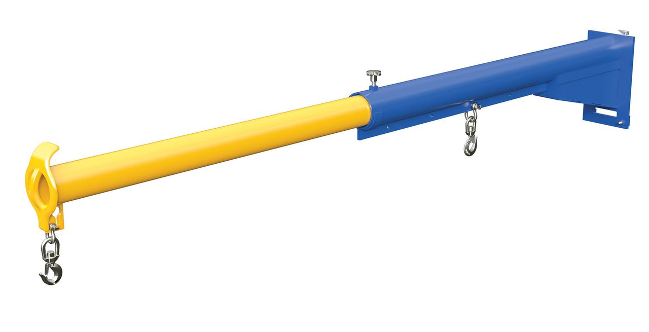 Steel Carriage Mount Lift Master Boom Class II 6,000 Lb. Capacity Blue and Yellow