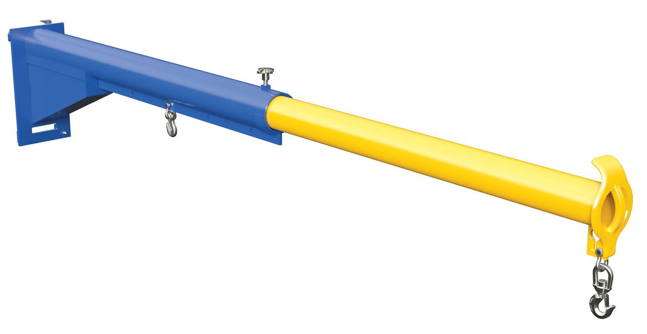 Steel Carriage Mount Lift Master Boom Class III 4,000 Lb. Capacity Blue and Yellow