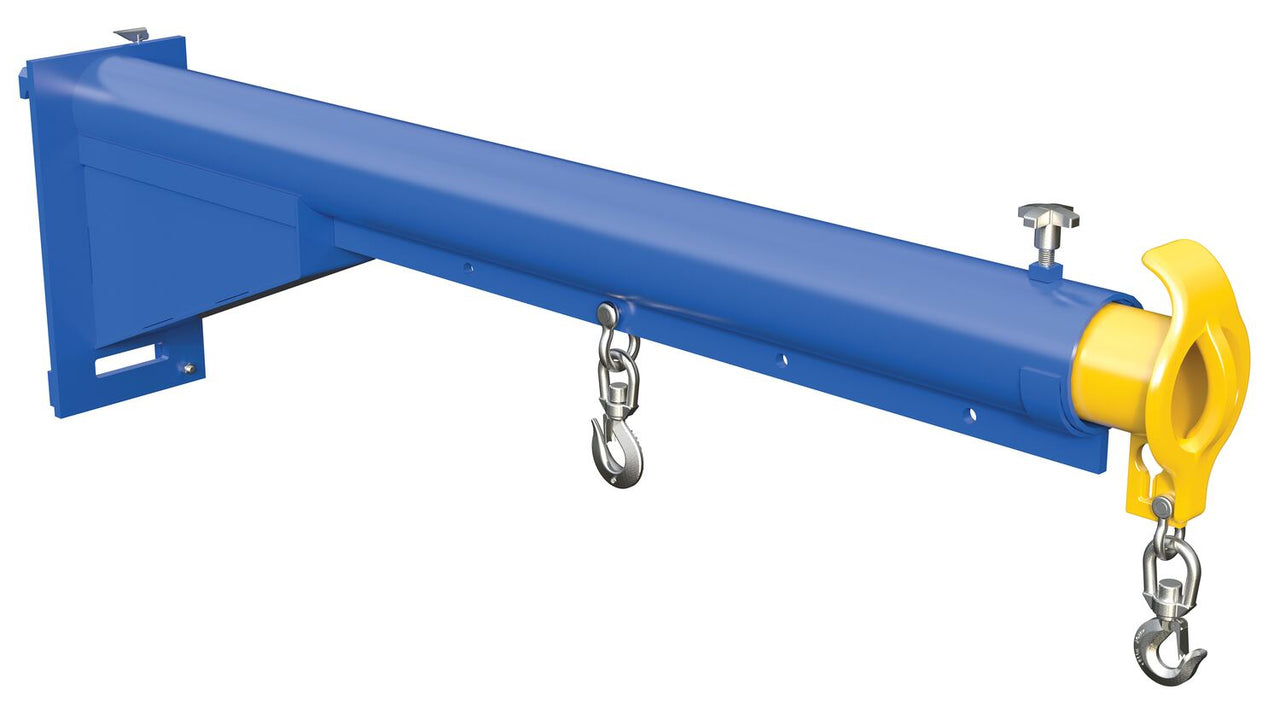 Steel Carriage Mount Lift Master Boom Class III 6,000 Lb. Capacity Blue and Yellow