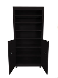 Thumbnail for Steel Cabinets USA Mobile Cabinet For Multi Purpose Storage - 36x18x78 Black