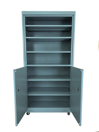 Thumbnail for Steel Cabinets USA Mobile Cabinet For Multi Purpose Storage - 36x18x78 Denim Blue