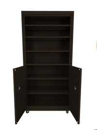 Thumbnail for Steel Cabinets USA Mobile Cabinet For Multi Purpose Storage - 36x18x78 Espresso
