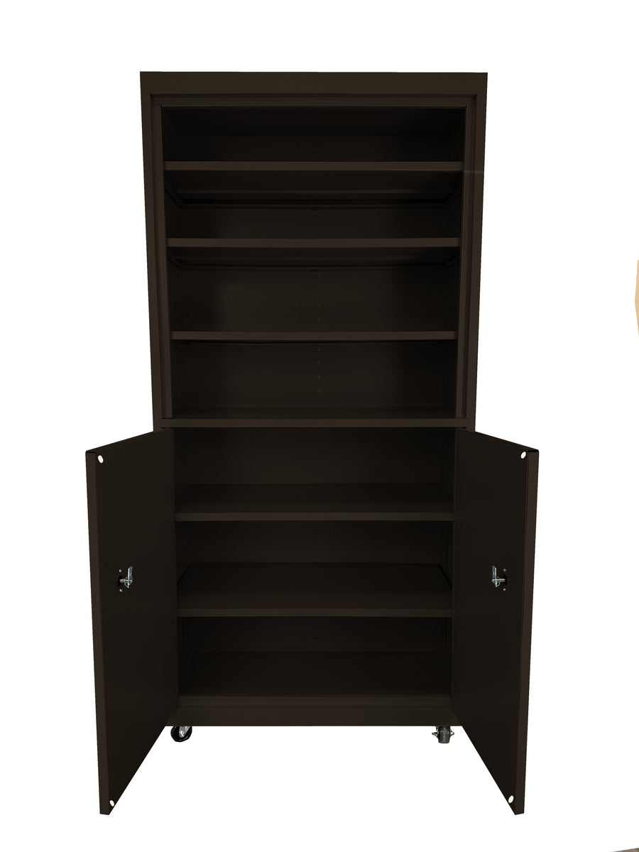 Steel Cabinets USA Mobile Cabinet For Multi Purpose Storage - 36x18x78 Espresso