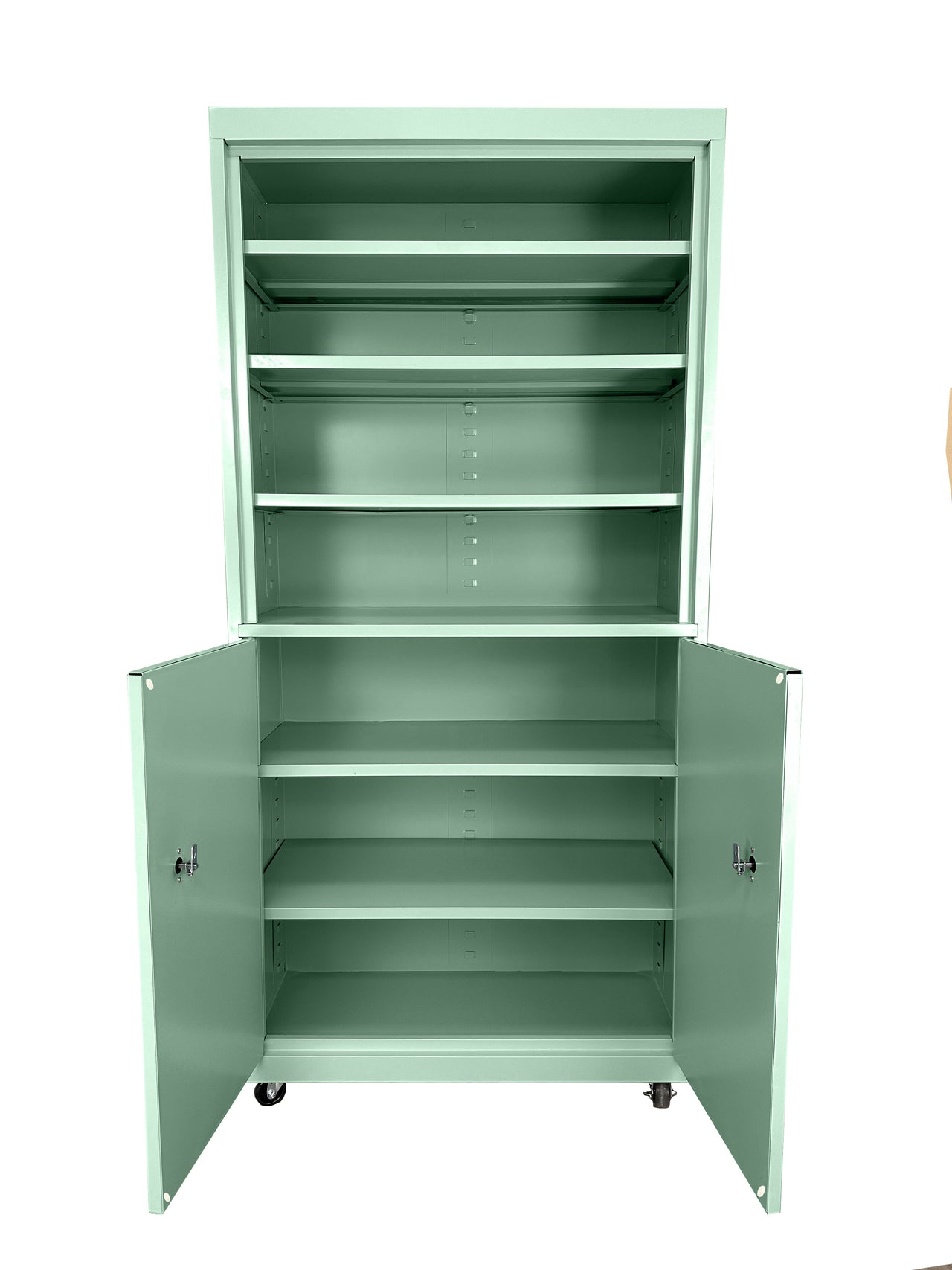 Steel Cabinets USA Mobile Cabinet For Multi Purpose Storage - 36x18x78 Pastel Green