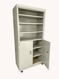 Thumbnail for Steel Cabinets USA Mobile Cabinet For Multi Purpose Storage - 36x18x78 Putty