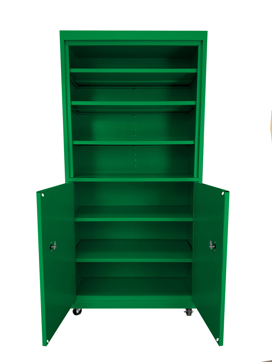 Steel Cabinets USA Mobile Cabinet For Multi Purpose Storage - 36x18x78 Pure Green