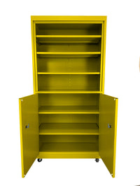 Thumbnail for Steel Cabinets USA Mobile Cabinet For Multi Purpose Storage - 36x18x78 Yellow