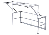 Thumbnail for Aluminum Double Wide Mezzanine Safety Gate 42-3/8 In. Handrail Height Silver