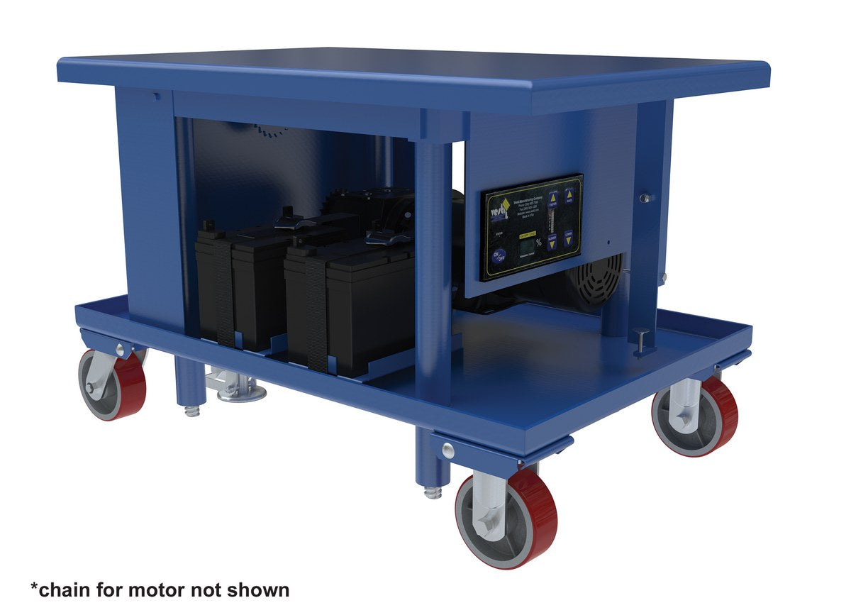 30" x 48" DC Powered Low Profile Post Table