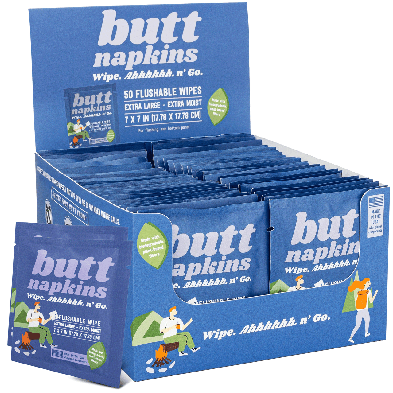 Camping Butt Napkins (50 Pack)