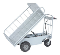 Thumbnail for Steel Off-Road Tilting Traction Drive Cart 500 Lb. Rough Terrain Capacity Gray