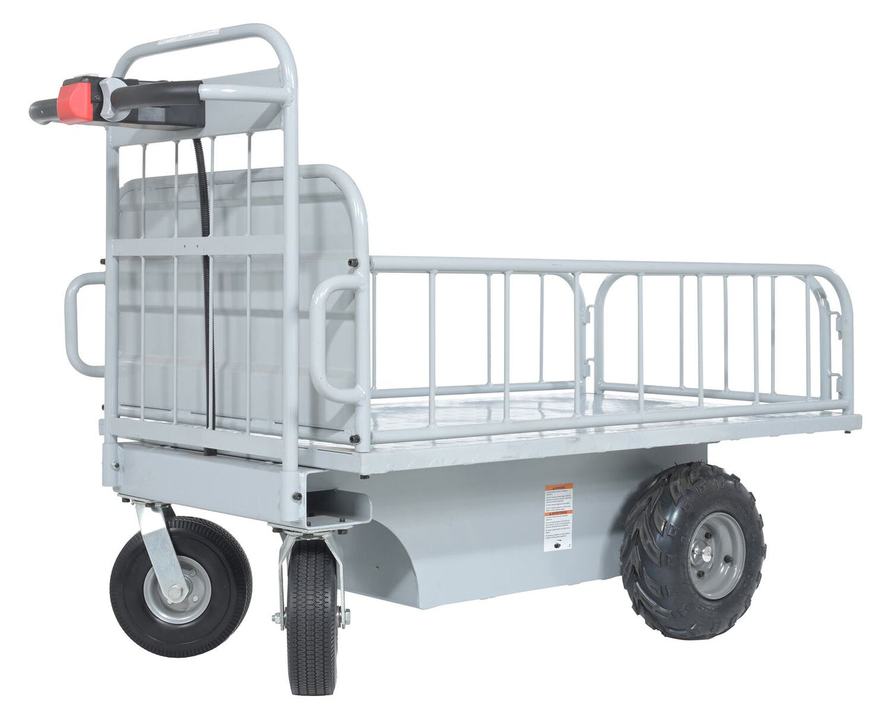 Steel Off-Road Traction Drive Cart 500 Lb. Rough Terrain Capacity Gray