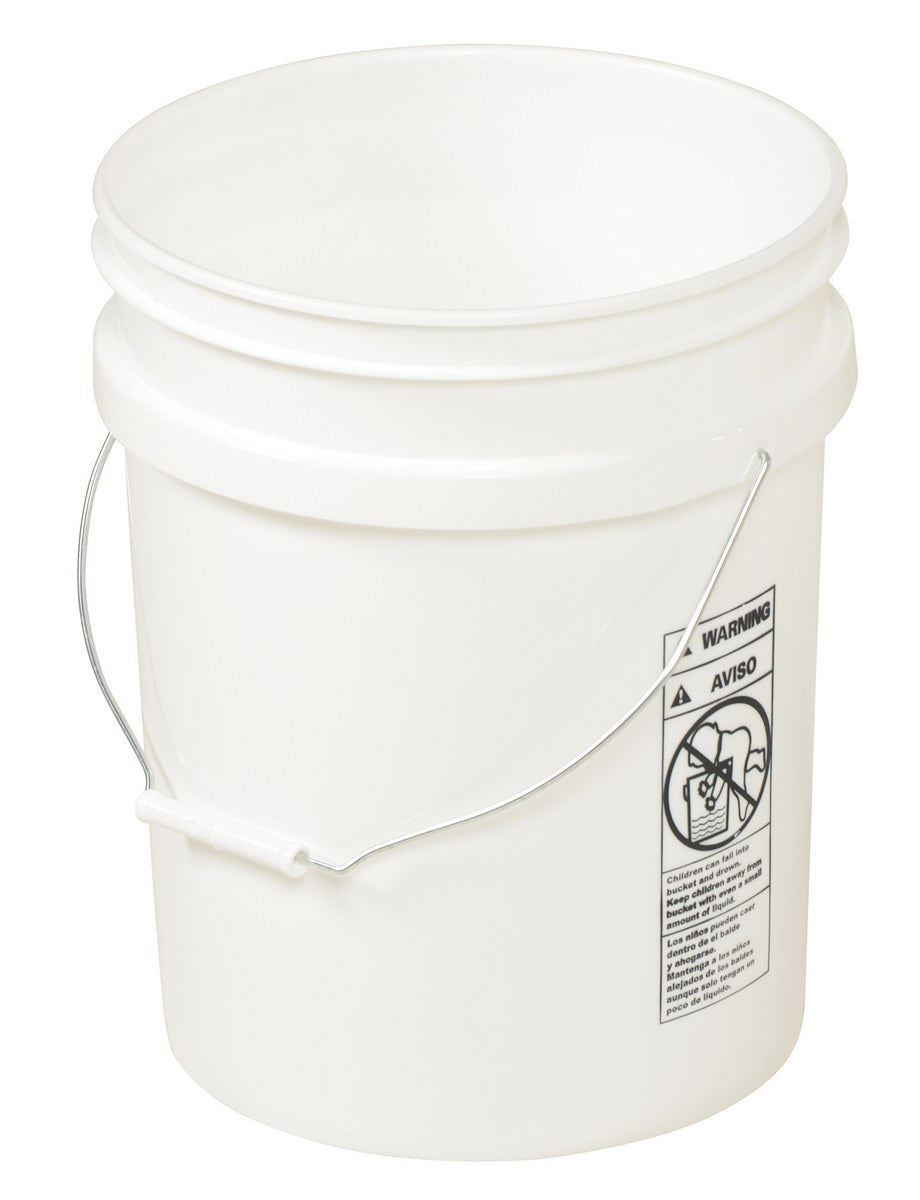 5 Gallon White Plastic Pail