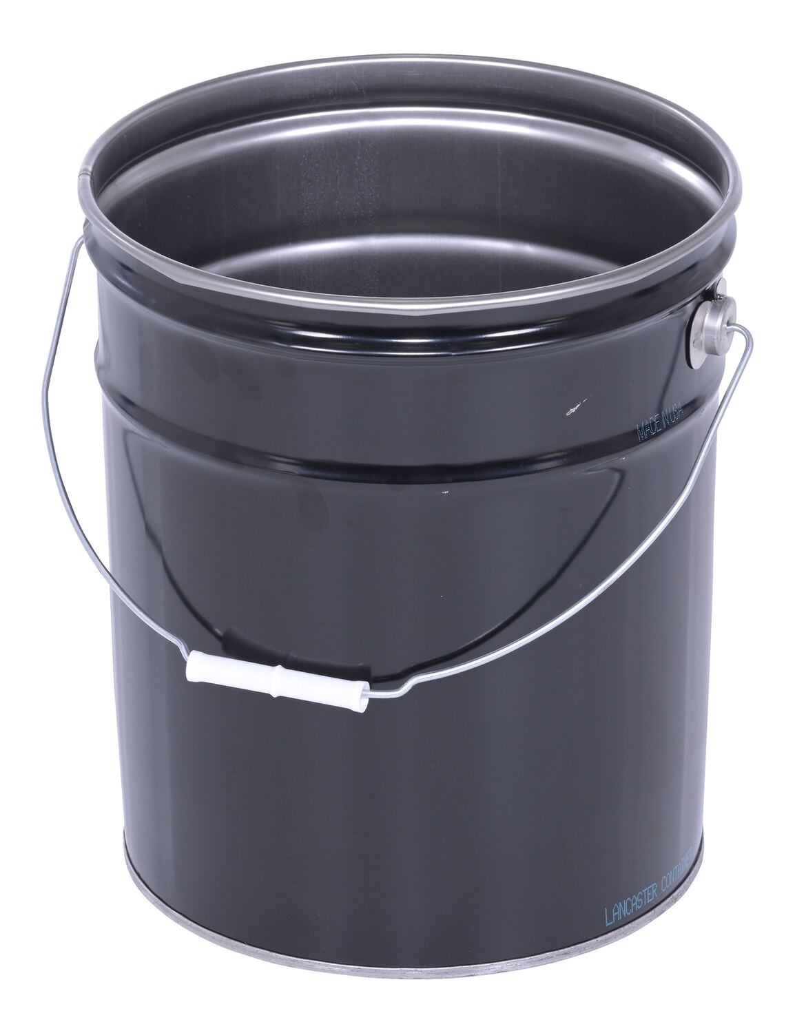 BLACK OPEN HEAD STEEL PAIL 5 GALLON
