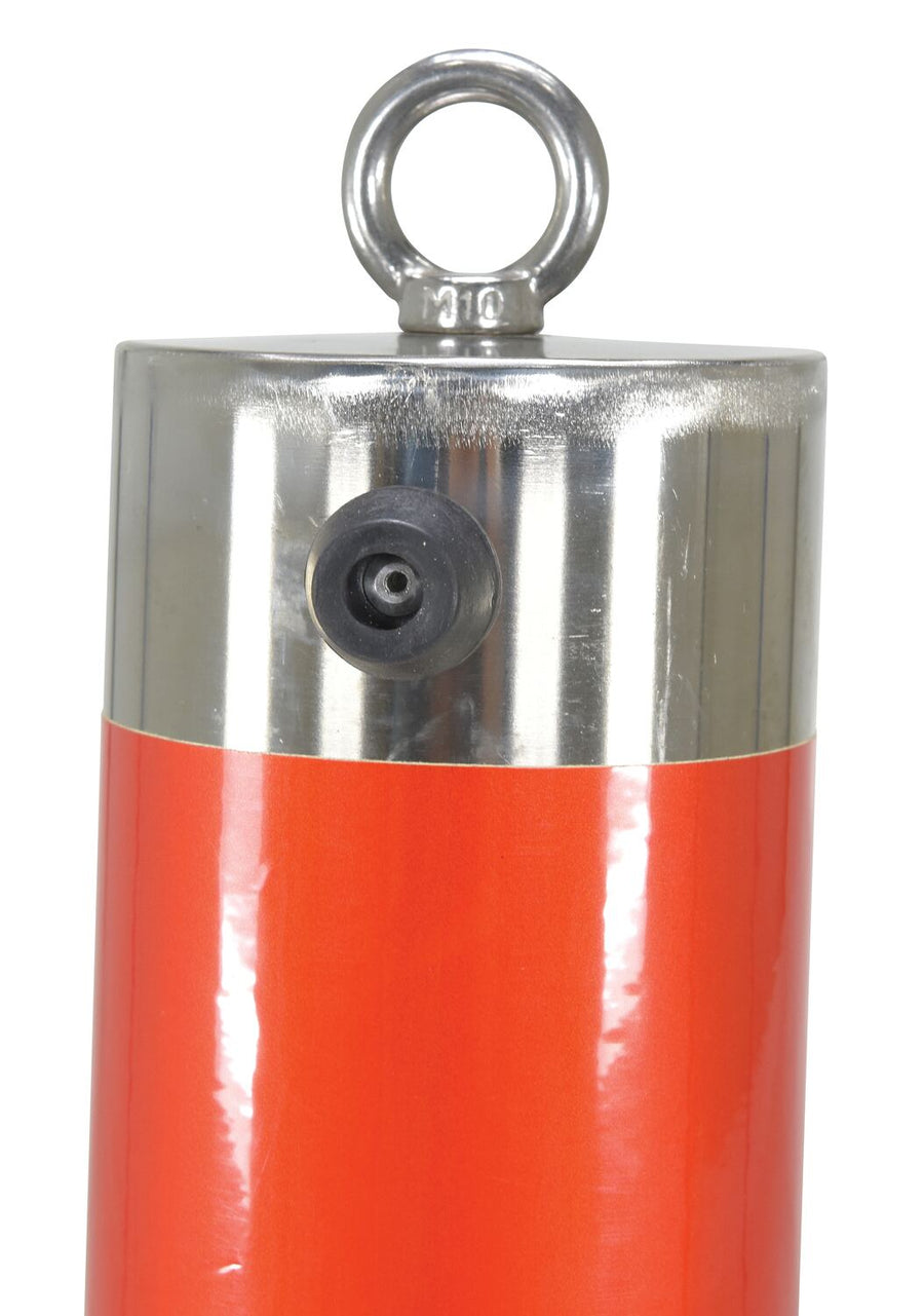 Stainless Steel Fold Down Bollard 8-1/4 In. x 7-1/2 In. x 33-1/2 In. Silver