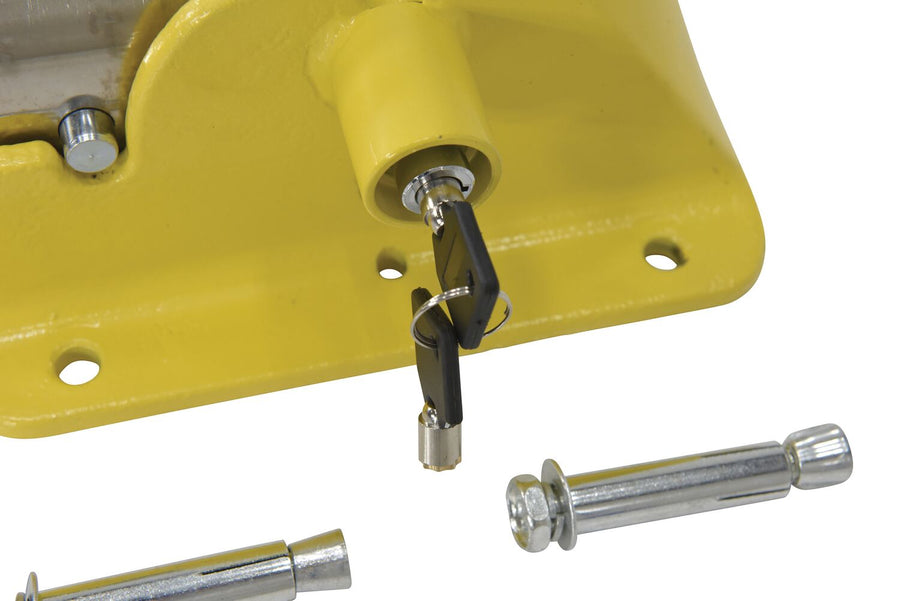 Stainless Steel Fold Down Bollard 8-1/4 In. x 7-1/2 In. x 33-1/2 In. Silver