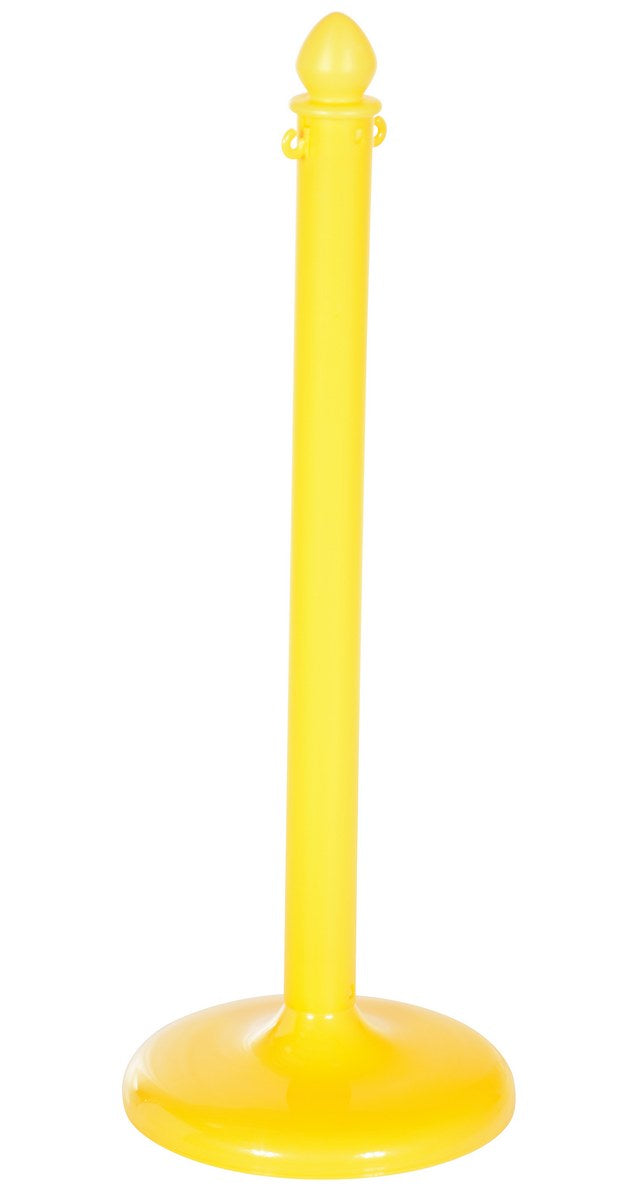 YELLOW PLASTIC BARRICADE FLOOR MOUNTING