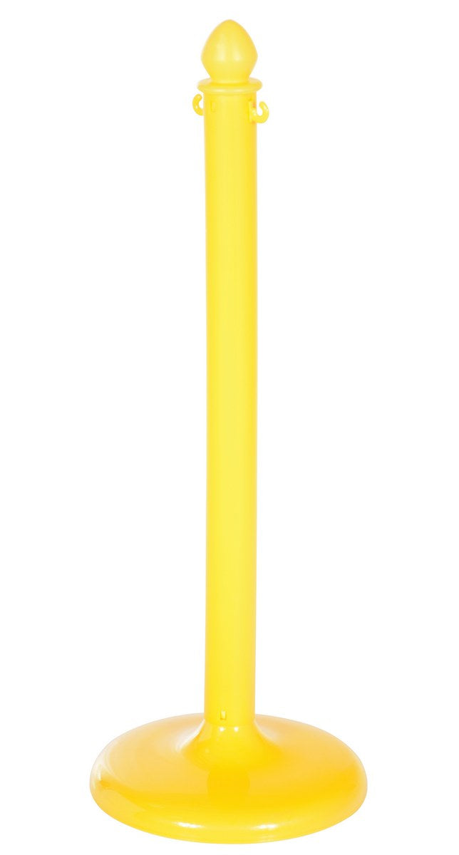 YELLOW PLASTIC BARRICADE FLOOR MOUNTING